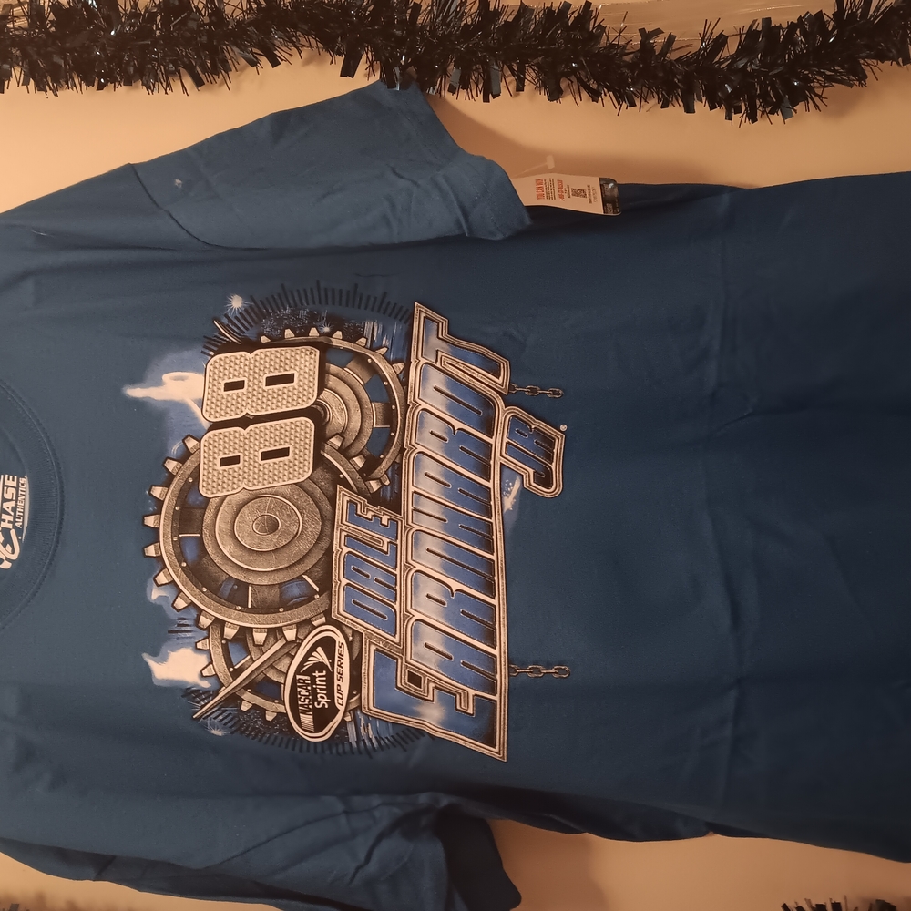 Dale Earnhardt Jr.  #88 NASCAR 2015  Geared Up & Ready To Race T-Shirt Blue